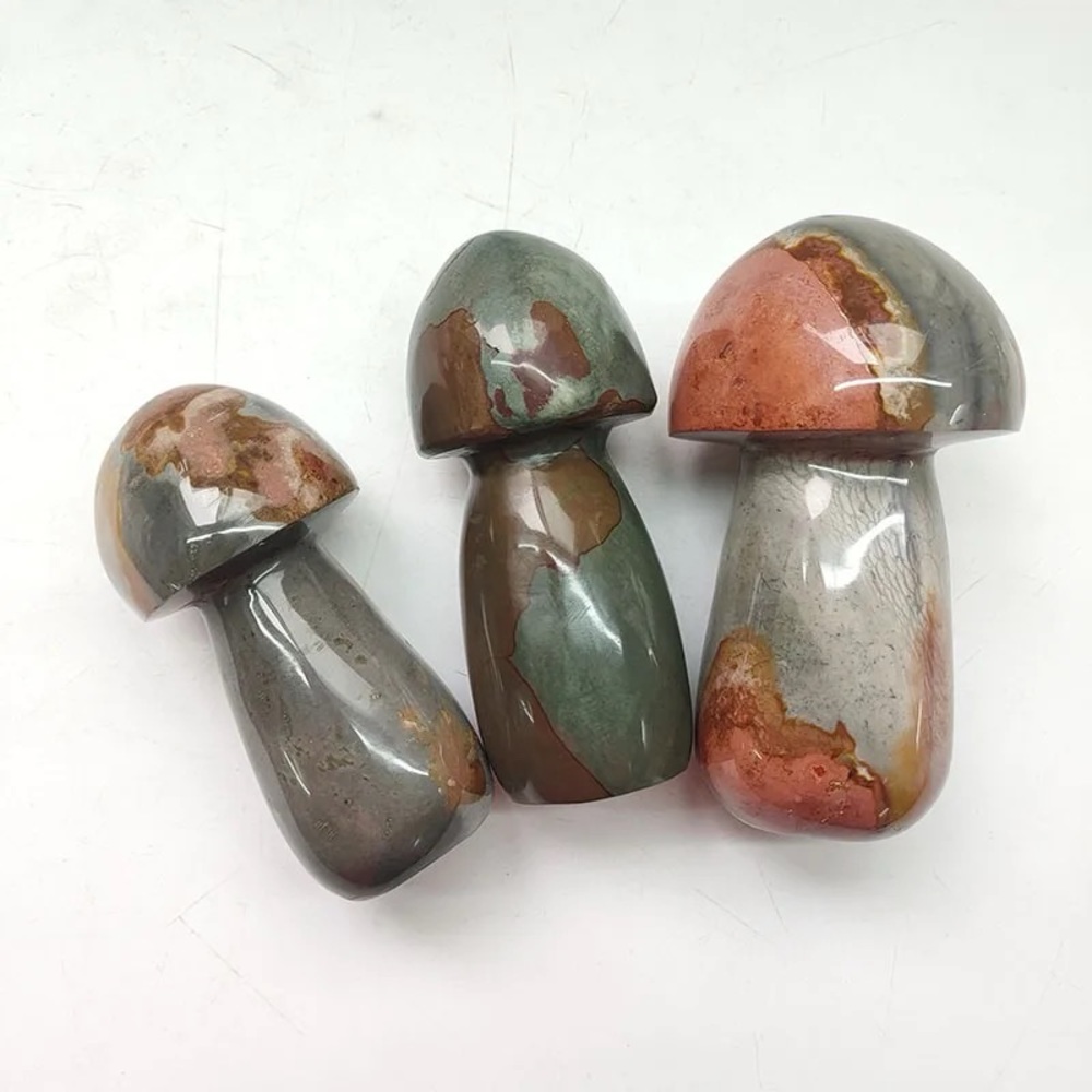 Ocean Stone Jasper Crystal Mushroom - Picture 3 of 4